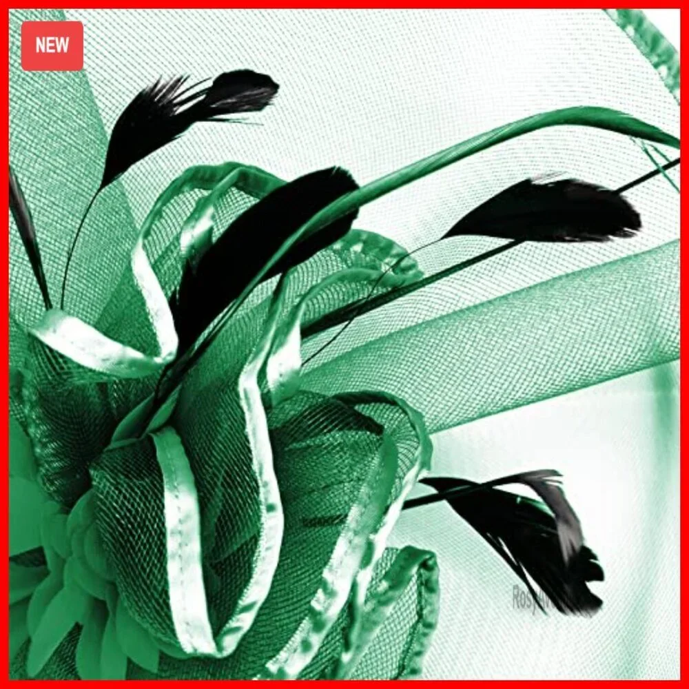 Mesh Feather Fascinator Hat with Clip for Wedding Tea Party Special Occasion